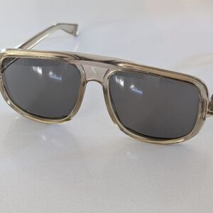 VTG American Optical Style Made in USA Sunglasses Translucent Smoke Grey Green